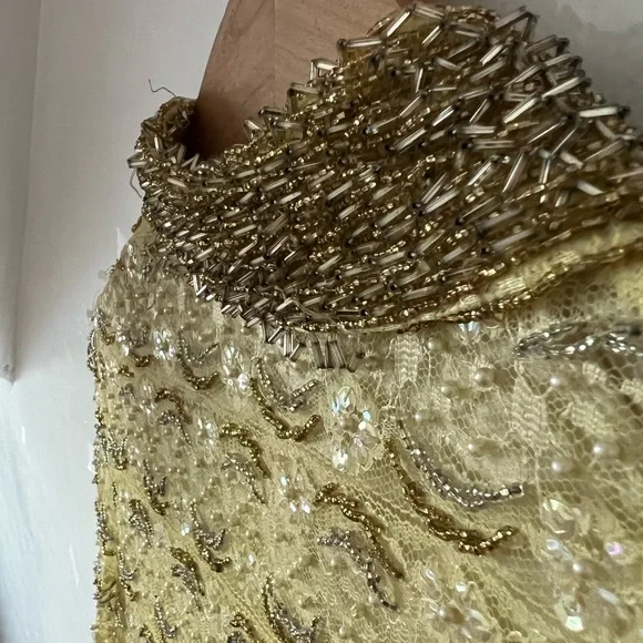 VTG 60s RARE beaded all over shift dress - Picture 9 of 16